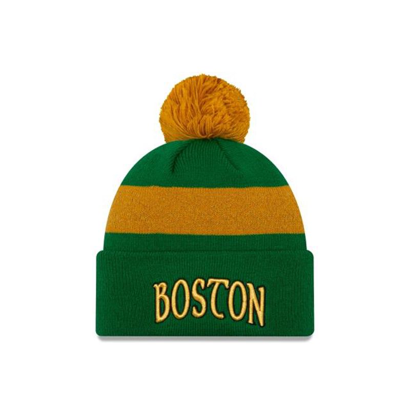 NBA Boston Celtics 2019 Authentics City Series Pom Knit (LCC3272) - Green New Era Beanies